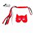 Kit Luxo Chicote Refor Mulher Gato 40cm Vermelho Brasil Fetiche - KMG - Imagem 1