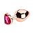 Plug Anal Em Aço Formato De Coração Com Pedra Rose G - 7448 - Imagem 1