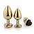 Plug Anal Pequeno Coração Preto Em Aço Dourado  - 7055 - Imagem 1