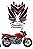 KIT DE FAIXAS CBX 250 VERM 2008 & - Imagem 1