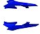 KIT RABETA TITAN 160 AZUL 2018 TWISTER DOIS LADOS w - Imagem 1