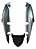 KIT RABETA TITAN 150 PRATA 2011/FAN 150 CENTRAL PRETA J - Imagem 1