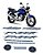 KIT DE FAIXAS FAZER 250 AZUL 2008 j - Imagem 1