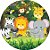 Painel de Festa em Tecido - Animais Safari Clipart Floresta 04 - Imagem 1