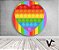 Painel de Festa em Tecido - Brinquedo Bolha Push Pop It Coração Arco Iris - Imagem 2