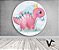 Painel de Festa em Tecido - Dinossauro Aquarela Rosa com Folhagens - Imagem 2