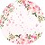 Painel de Festa em Tecido - Flores Rosas Fofas - Imagem 1