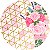 Painel de Festa em Tecido - Geométrico flores 3.2 - Imagem 1
