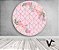 Painel de Festa em Tecido - Flores e Geométricos Rosa Duplo - Imagem 2