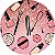 Painel de Festa em Tecido - Rosa Efeito Glitter com Maquiagem - Imagem 1