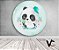 Painel de Festa em Tecido - Panda com Fundo Verde Aquarelado - Imagem 1