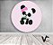 Painel de Festa em Tecido - Panda Chevron Rosa Claro - Imagem 1