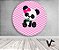 Painel de Festa em Tecido - Panda Chevron Rosa - Imagem 1