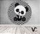 Painel de Festa em Tecido - Panda Chevron Preto - Imagem 1