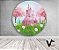 Painel de Festa em Tecido - Castelo Rosa Arvores e Gramado - Imagem 2