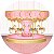 Painel de Festa em Tecido - Carrossel 3D rosa - Imagem 1