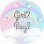 Painel de Festa em Tecido - Chá Revelação Girl or Boy fundo Cute com Arco Iris e Balões - Imagem 1