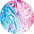 Painel de Festa em Tecido - Tie Dye Mesclado Rosa e Azul - Imagem 1