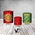 Trio De Capas De Cilindro 3d - Natal Verde e Vermelho com Arabescos Dourados - Imagem 1