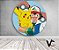 Painel de Festa em Tecido - Pokémon Ash e Pikachu - Imagem 1