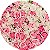Painel de Festa em Tecido - Rosas Rosa e Branca Realista - Imagem 1