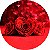 Painel de Festa em Tecido - Dia dos Namorados Rosa Coração Vermelho - Imagem 1