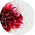 Painel de Festa em Tecido - Flor Vermelha Aquarela - Imagem 1