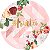 Painel de Festa em Tecido - Geometrico Flores Efeito Marmore e Glitter Trintei - Imagem 1