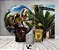 Painel De Festa Redondo + Vertical 3D + Trio Capa Cilindro - Dinossauro Realista Floresta - Imagem 2