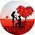 Painel de Festa em Tecido - Dia Dos Namorados Pétalas Vermelha - Imagem 1
