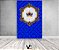 Painel De Festa 3d Vertical 1,50x2,20 - Capitone Coroa Realeza Azul - Imagem 2