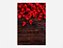 Painel De Festa 3d Vertical 1,50x2,20 - Pétalas Vermelhas Flores Madeira - Imagem 1
