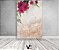 Painel De Festa 3d Vertical 1,50x2,20 - Flores Marsala com Efeito Glitter - Imagem 2
