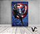 Painel De Festa 3d Vertical 1,50x2,20 - Capitão América e Escudo Quadrinhos Azul - Imagem 1