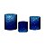 Trio De Capas De Cilindro 3d - Efeito Glitter Azul - Imagem 1