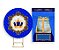 Painel Redondo + Painel Vertical - Capitone Coroa Realeza Azul Royal Maior - Imagem 1