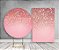 Painel Redondo + Painel Vertical - Rose com Glitter - Imagem 1