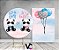 Painel Redondo + Painel Vertical - Chá Revelação Panda Balões Corações - Imagem 2