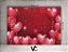 Fundo Fotográfico 2,20 X 1,50 - Balões de Corações Vermelhos - Imagem 1
