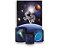 Painel De Festa Vertical + Trio De Capas Cilindro - Astronauta Galáxia Planetas Escuro - Imagem 1