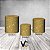 Trio De Capas De Cilindro 3d - Efeito Glitter Dourado Brilhante - Imagem 1