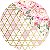 Painel de Festa em Tecido - Geométrico Flores Rosas - Imagem 1