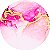 Painel de Festa em Tecido - Efeito Marmorizado Pink com Dourado - Imagem 1