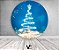 Painel de Festa em Tecido - Árvore Efeito Glitter Natal Azul - Imagem 2
