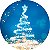 Painel de Festa em Tecido - Árvore Efeito Glitter Natal Azul - Imagem 1