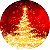 Painel de Festa em Tecido - Natal Fundo Vermelho Efeito Glitter Dourados - Imagem 1