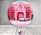 Painel de Festa em Tecido - Casa de Boneca Rosa Fashion com Carro Branco - Imagem 2
