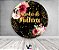 Painel de Festa em Tecido - Fundo Preto Flores Efeito Brilhos Encontro de Mulheres 069 - Imagem 2