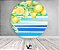 Painel de Festa em Tecido - Frutinhas Limão Siciliano Listrado Azul 040 - Imagem 2
