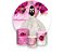 Painel de Festa 3d + Trio Capa Cilindro - Princesa Marmorizado com Flores Pink Vestido Branco - Imagem 1